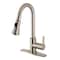 Gourmetier LS8728CTL Continental Single-Handle Pull-Down Kitchen Faucet, Nickel LS8728CTL - alternate 1